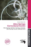 Cover: Alice Springs Correctional Centre - Brev Publishing