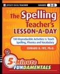 Cover: The Spelling Teacher's Lesson-a-Day - Jossey-Bass