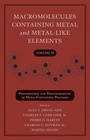 Cover: Macromolecules Containing Metal and Metal-Like Elements, Volume 10 - Wiley