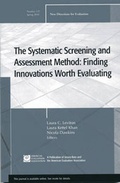 Cover: The Systematic Screening and Assessment Method - Jossey-Bass