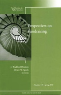Cover: Perspectives on Fund Raising - Jossey-Bass