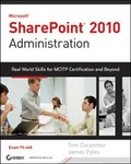Cover: Microsoft SharePoint 2010 Administration - Wiley
