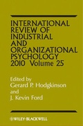 Cover: International Review of Industrial and Organizational Psychology, 2010 Volume 25 - Wiley