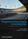 Cover: Programme Procurement in Construction - Wiley-Blackwell