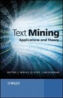 Cover: Text Mining - Applications and Theory - Wiley
