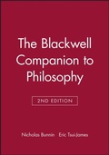 Cover: The Blackwell Companion to Philosophy - Wiley