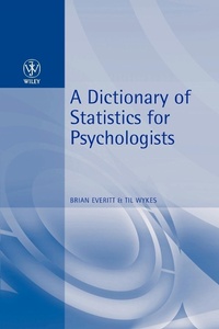 Enlarge image Cover: A Dictionary of Statistics for Psychologists - Wiley