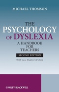 Cover: The Psychology of Dyslexia - Wiley