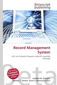Enlarge image Cover: Record Management System - Betascript Publishing