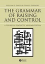 Cover: The Grammar of Raising and Control - Wiley-Blackwell