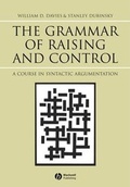 Cover: The Grammar of Raising and Control - Wiley-Blackwell