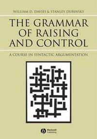 Enlarge image Cover: The Grammar of Raising and Control - Wiley-Blackwell