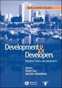 Enlarge image Cover: Development and Developers; perspectives on property - Wiley