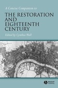 Cover: A Concise Companion to the Restoration and Eighteenth Century - Wiley-Blackwell