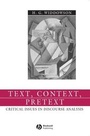 Cover: Text, Context, Pretext - Wiley-Blackwell