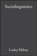 Cover: Sociolinguistics - Blackwell Publishers