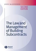 Cover: The Law and Management of Building Subcontracts - Wiley-Blackwell