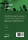 Cover: The Behavioral Foundations of Strategic Management - Wiley