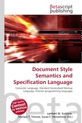Cover: Document Style Semantics and Specification Language - Betascript Publishing
