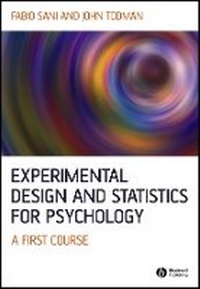 Enlarge image Cover: Experimental Design and Statistics for Psychology A First Course - Wiley
