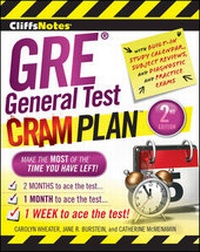 Enlarge image Cover: CliffsNotes GRE General Test Cram Plan: 2nd Edition - Cliffs Notes Inc.,U.S.