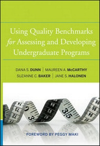 Enlarge image Cover: Using Quality Benchmarks for Assessing and Developing Undergraduate Programs - Jossey-Bass