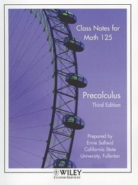 Enlarge image Cover: (Wcs)Class Notes for Math 125 Precalculus - Wiley
