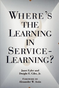 Enlarge image Cover: Where's the Learning in Service-Learning? - Jossey-Bass