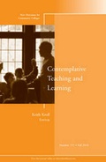 Cover: Contemplative Teaching and Learning - Jossey-Bass