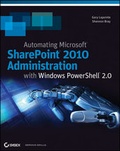 Cover: Automating SharePoint 2010 with Windows PowerShell 2.0 - Wiley
