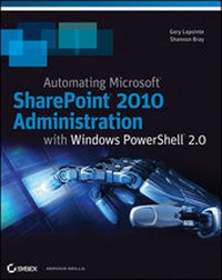 Enlarge image Cover: Automating SharePoint 2010 with Windows PowerShell 2.0 - Wiley