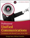 Cover: Professional Unified Communications Development with Microsoft Lync Server 2010 - Wrox Press