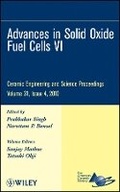 Cover: Advances in Solid Oxide Fuel Cells VI - Ceramic Engineering and Science Proceedings V31 Issue 4 ue - Wiley