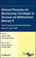 Cover: Advanced Processing and Mnaufacturing Technologies for Structural and Multifunctional Materials IV - Ceramic Engineering and Science Proceedings V31 8 - Wiley