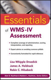 Enlarge image Cover: Essentials of WMS-IV Assessment - Wiley