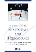 Cover: A Companion to Shakespeare and Performance - Wiley