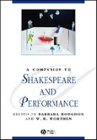 Enlarge image Cover: A Companion to Shakespeare and Performance - Wiley