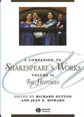 Cover: A Companion to Shakespeare's Works, Volume II - Wiley-Blackwell