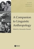 Cover: A Companion to Linguistic Anthropology - Wiley-Blackwell