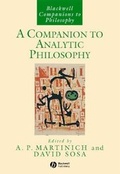 Cover: A Companion to Analytic Philosophy - Wiley-Blackwell