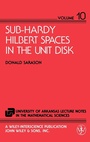 Cover: Sub-Hardy Hilbert Spaces in the Unit Disk - Wiley