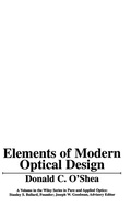 Cover: Elements of Modern Optical Design - Wiley