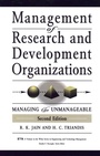 Cover: Management of Research and Development Organizations - Wiley