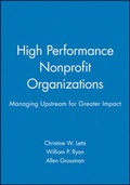 Cover: High Performance Nonprofit Organizations - Wiley