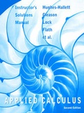 Cover: Instructor's Manual with Test Bank to Accompany "Applied Calculus", Second Edition - Wiley