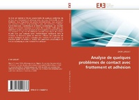 Abbildung von: Analyse de quelques problemes de contact avec frottement et adhesion - Omniscriptum