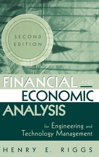 Enlarge image Cover: Financial and Economic Analysis for Engineering and Technology Management - Wiley