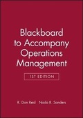 Cover: Blackboard to Accompany Operations Management Firs t Edition - Wiley