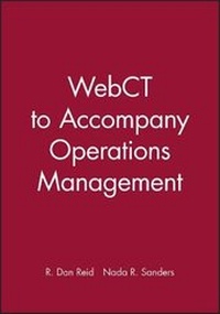 Enlarge image Cover: Webct to Accompany Operations Management First EDI Tion - Wiley