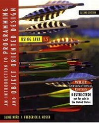 Abbildung von: Introduction to Programming and Object-Oriented Design Using Java - Wiley